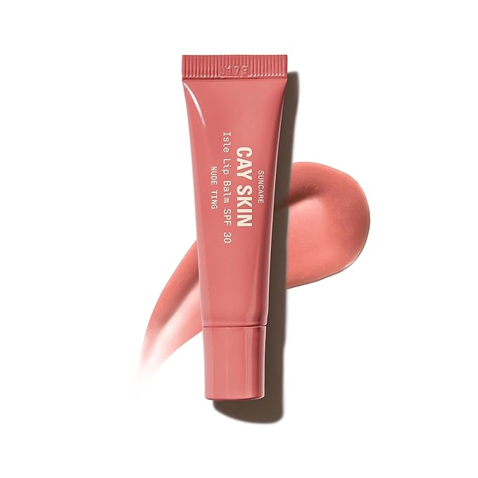 Cay Skin Isle Lip Balm SPF 30 – High Shine, Hydrating + Sheer Lip Gloss in Vanilla Brown Sugar Flavor – Formulated with Natural Ingredients for All Skin Tones – Nude Ting-VivaGrace Women