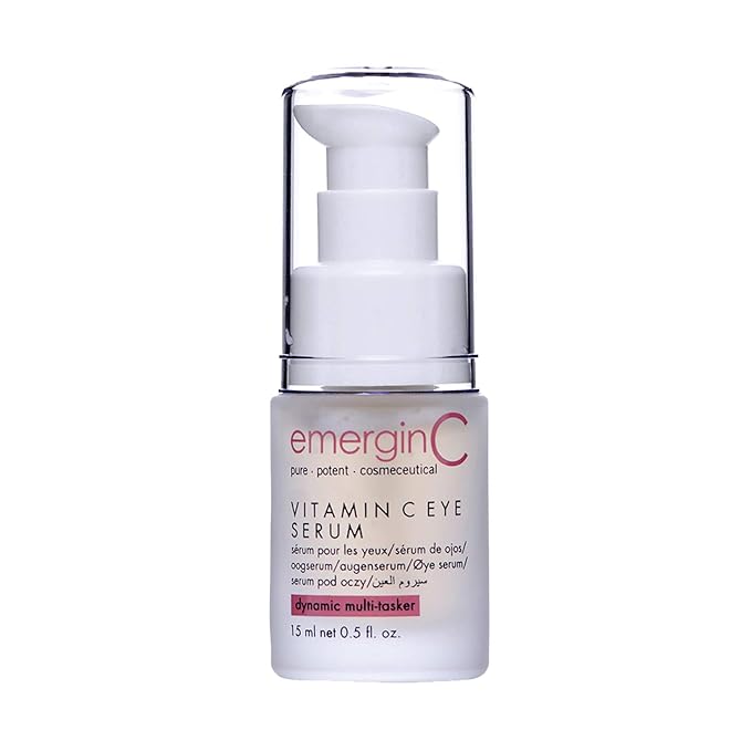 emerginC Vitamin C Eye Serum 12% - Gentle Eye Serum with Chamomile + Grape Seed Extract to Target the Appearance of Fine Lines, Puffiness + Pigmentation (0.5 oz, 15 ml)-VivaGrace Women