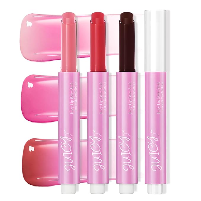 DAGEDA 3PCS Tinted Lip Balm, Moisturizing Magic Color Changing Lipstick, Soothing Hydrating Lip Balm Tinted, Glossy Lip Plump Gloss Butter Balm for Women, Lightweight, Non-Greasy, 01+02+03-VivaGrace Women