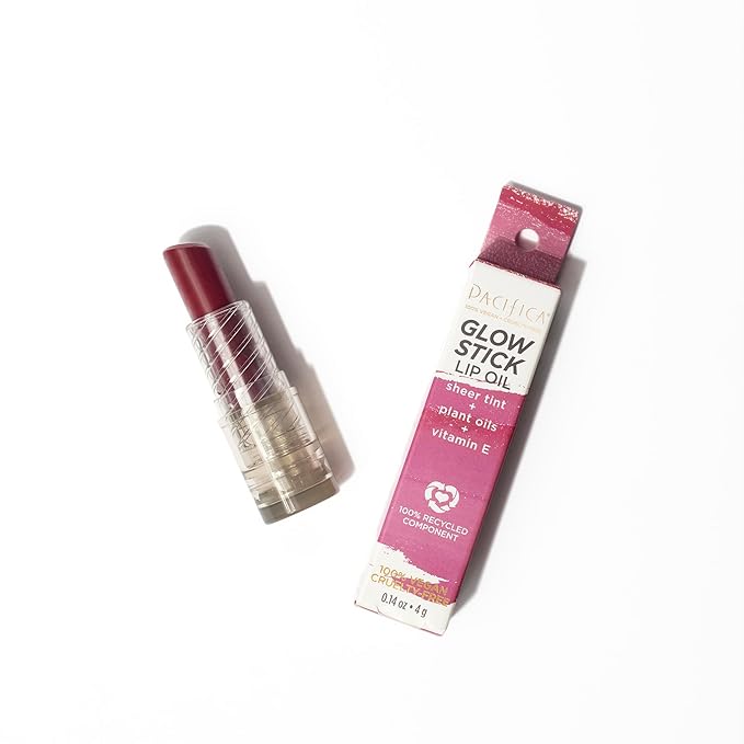Pacifica Glow Stick Lip Oil - Crimson Crush Women 0.14 oz-VivaGrace Women