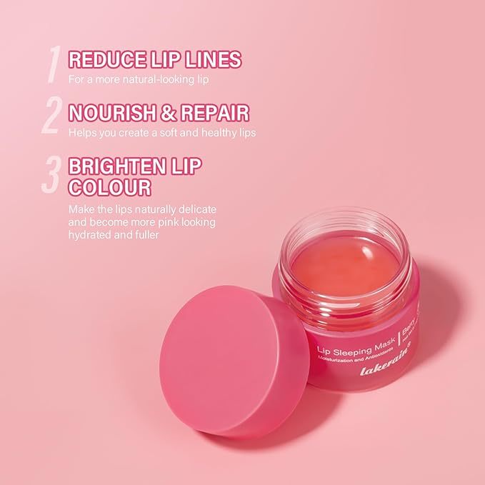 Hydrating Lip Sleeping Mask - Day and Night Repair Lip Balm for Chapped Dry Lips - Reduce Lip Lines, Enhance Lip Color, Hydrate & Plump Lips Care Lip Mask (Berry)-VivaGrace Women