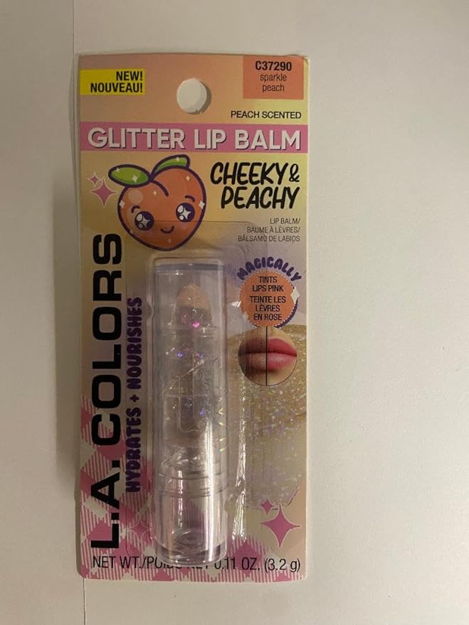 L.A. COLORS L.A.COLORS Cheek + Lip Balm Sparkle Peach C37290 .11 oz-VivaGrace Women