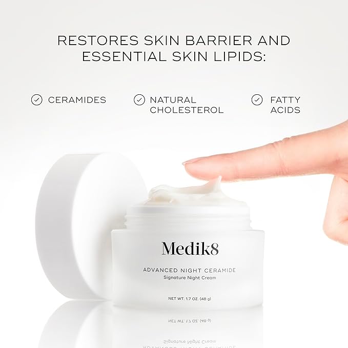 Medik8 Advanced Night Ceramide - Signature Anti Aging Night Cream for Face - Face Moisturizer with Skin Tightening Ceramides and Antioxidants - 1.7 oz-VivaGrace Women