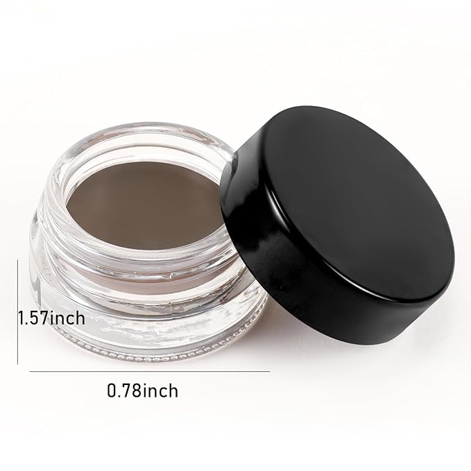 Boobeen 2 Pcs Eyebrow Pomade Cream, Waterproof Brow Pomade Gel High Pigmented Long-lasting for Natural Eyebrow Makeup, Suitable for Everyone-VivaGrace Women