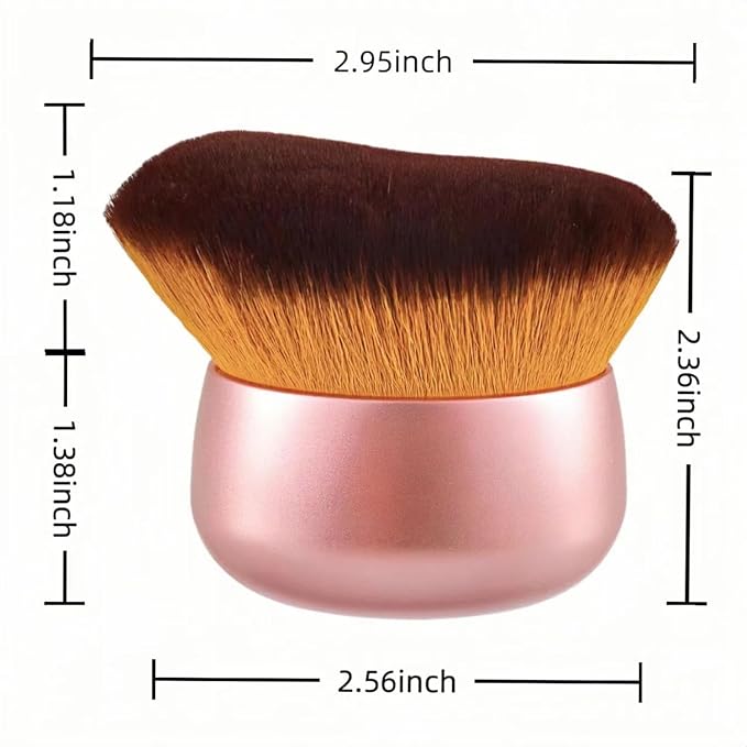 Blend & Blur 75mm Body Kabuki Brush - For Self Tanner, Body Bronzer & Foundation | Face/Back Multitool | Wet/Dry Use (Rose Gold)-VivaGrace Women