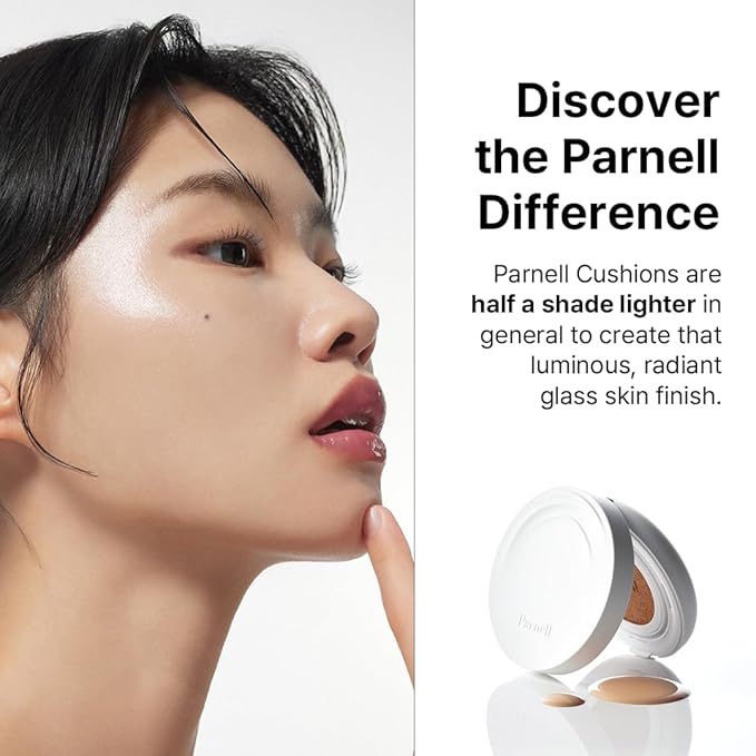 Parnell Cicamanu Serum Cushion - Moisturizing Foundation for Soothing, Coverage, Glass Skin and Lightweight for Sensitive and Dry Skin Pearl Skin (0.52 Fl Oz) (33C)-VivaGrace Women