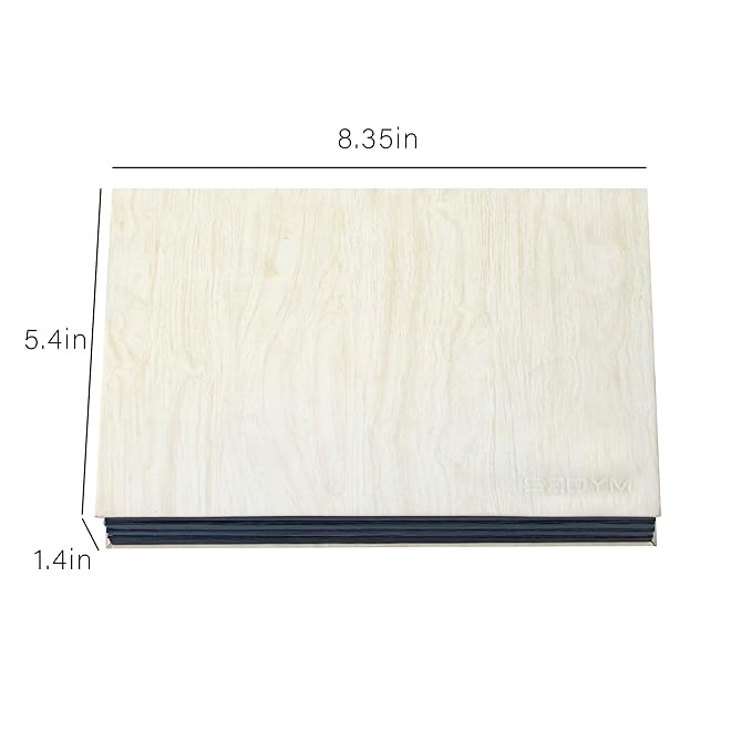 Strong 4-layers Empty magnetic palette book palette(White wood grain)+1pcs Makeup Depotting Spatula+50pcs Round Metal Stickers+50pcs Square Metal Stickers-VivaGrace Women