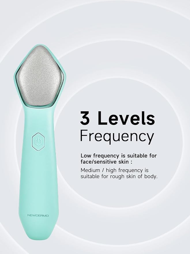 NEWDERMO Microdermabrasion Machine Pro, Large Diamond Electric Microdermabrasion Wand Tool With 3 Levels Frequency for Face Body Exfoliate Skin Care (Green)-VivaGrace Women