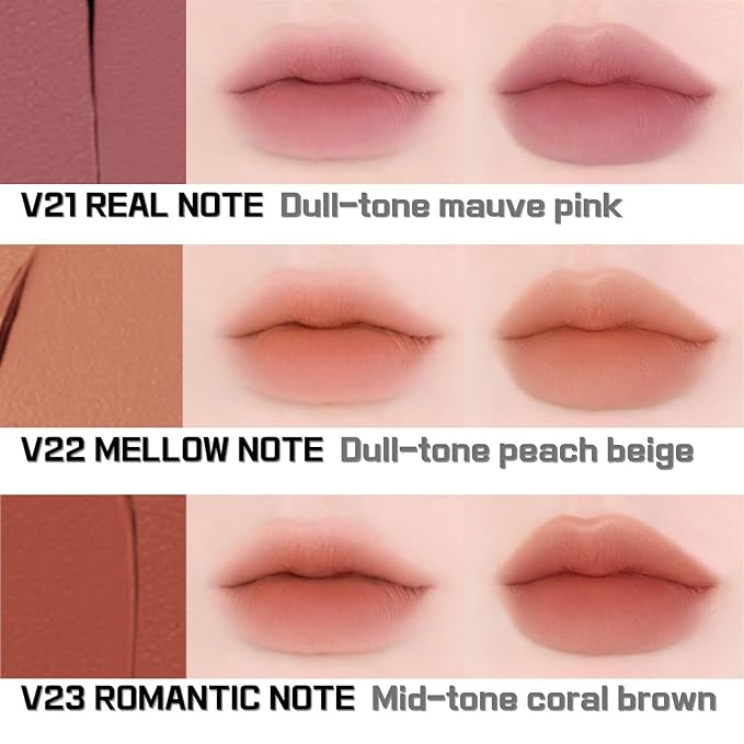 BBIA Last Velvet Tint - Soft & Creamy Matte Finish Lip Stain, Blur Effect with Velvety Texture, Long-Lasting, High Pigment, Lightweight, Non-Drying, Vegan, Korean Lip Makeup (V24 TRENDY NOTE)-VivaGrace Women