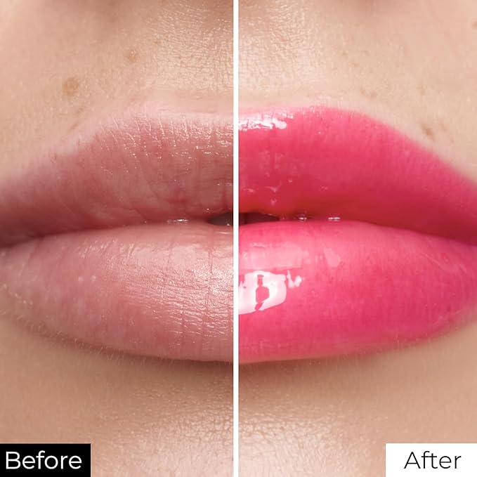 All-in-One Lip Oil - Lightweight, Tinted, Plumping, Hydrating Lip Gloss - Lip Balm for Day & Night Use, Long-Lasting Lip Stain, Lip Glow Oil, No-Sticky Gloss, Lip Plumper Tint - Peachy №401-VivaGrace Women