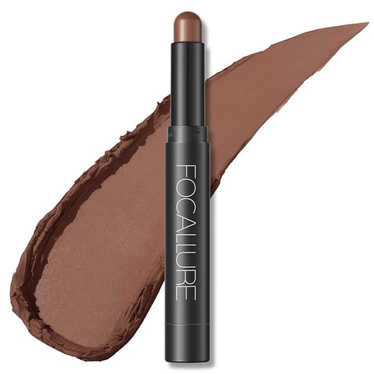 FOCALLURE Shimmer and Matte Cream Eyeshadow Stick,Smooth Brilliant Eye Brightener Pencil for Women,Long Lasting Waterproof Eye Shadow and Liners Makeup,CHOCOLATE-VivaGrace Women