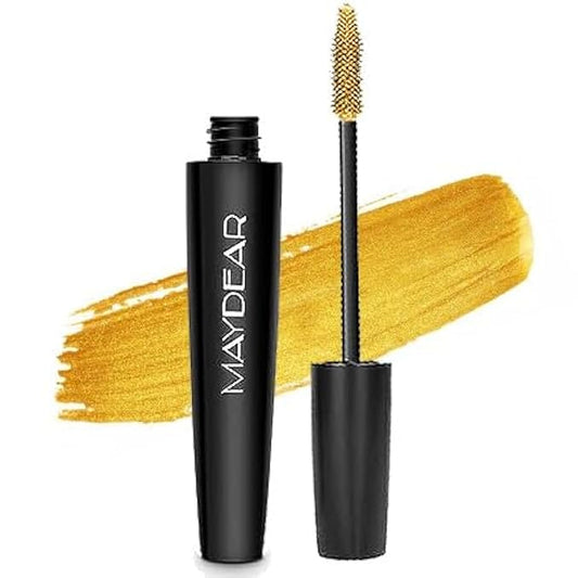Maydear Gold Waterproof Colored Mascara - Long Lasting, Smudgeproof, Fast Dry, Lengthening Eye Makeup for Women - Party & Stage Use-VivaGrace Women