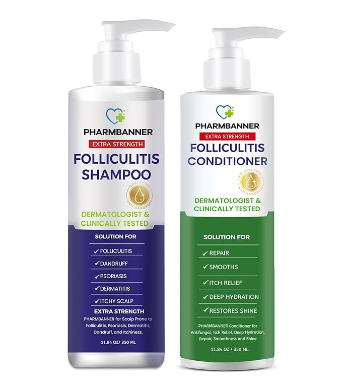 Anti-Fungal Shampoo and Conditioner Set – Tea Tree & Argan Oil for Folliculitis, Seborrheic Dermatitis, Scalp Psoriasis – Relieves Itchy, Flaky, Dry Scalp – Sulfate & Paraben Free-VivaGrace Women