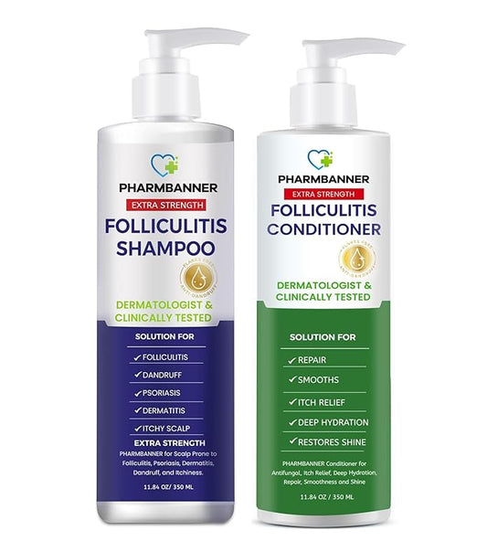 Anti-Fungal Shampoo and Conditioner Set – Tea Tree & Argan Oil for Folliculitis, Seborrheic Dermatitis, Scalp Psoriasis – Relieves Itchy, Flaky, Dry Scalp – Sulfate & Paraben Free-VivaGrace Women
