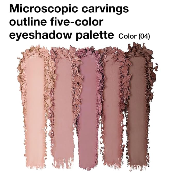 5 Colors Matte Pink Eyeshadow Makeup Palette, Nude Pink Rose Mauve Brown Cocoa Neutral Matte Cream Mini Eye Shadow Palette Makeup for Older Women Blue Green Eye, Blush Contour Palettes sombras de ojos