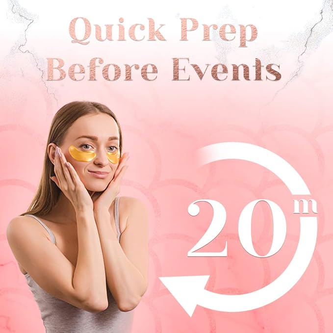 24k Gold Collagen Eye Pads Mask (Gold)-VivaGrace Women