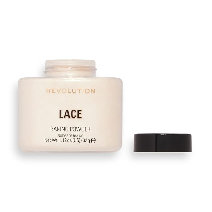 Revolution Beauty, Loose Baking Powder, Makeup Setting Powder, Long Lasting Coverage, Mattifies & Reduces Shine, Lace, 1.13 Oz-VivaGrace Women