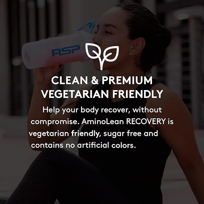 AminoLean Hydrating Electrolyte Powder and Recovery Drink with Sea Minerals, Nootropic Mushrooms, and Vegan Amino Acids, BCAAs + EAAs for Post Workout Muscle Building, Tropical Punch-VivaGrace Women