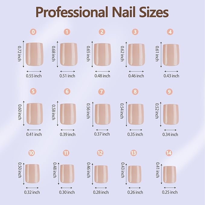 6 Packs (144 Pcs) Short Press on Nails Square, Plauva French Tip Matte Fake Nails, Flower Stick On Nails, Reusable Full Cover Press on Nails for Women and Girls