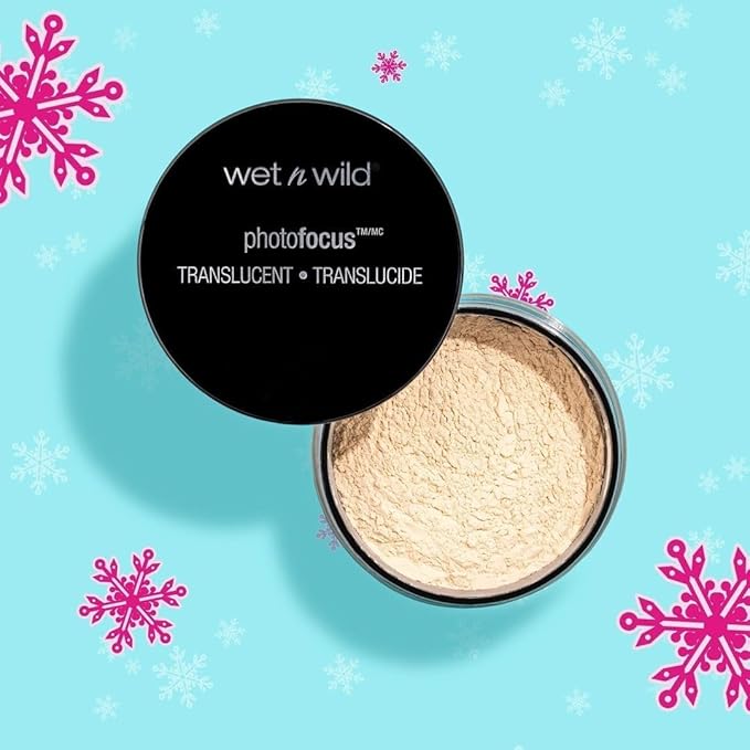 wet n wild Photo Focus Loose Baking Setting Powder, Highlighter Makeup, Fair to Medium & Tan Skin Tones, Translucent-VivaGrace Women