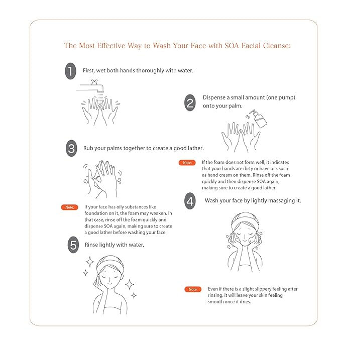 Facial Cleanse, Foaming Face Wash, Exfoliating and Hydrating Deep Skin Cleanser for Sensitive Skin-VivaGrace Women