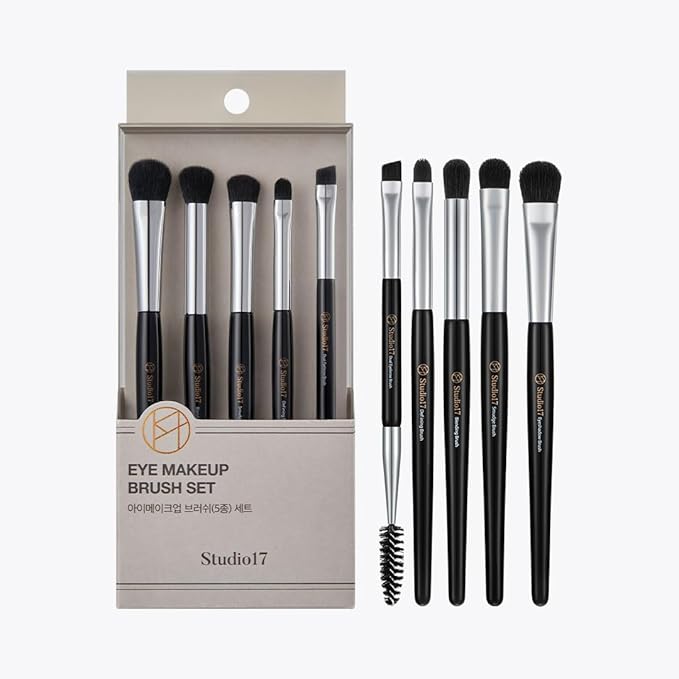 Eye Makeup Brush Set 5 Pcs | Small & Portable Eye Shadow Brushes | Korean Eye Makeup Brushes | Premium Synthetic Bristles for Professionals-VivaGrace Women