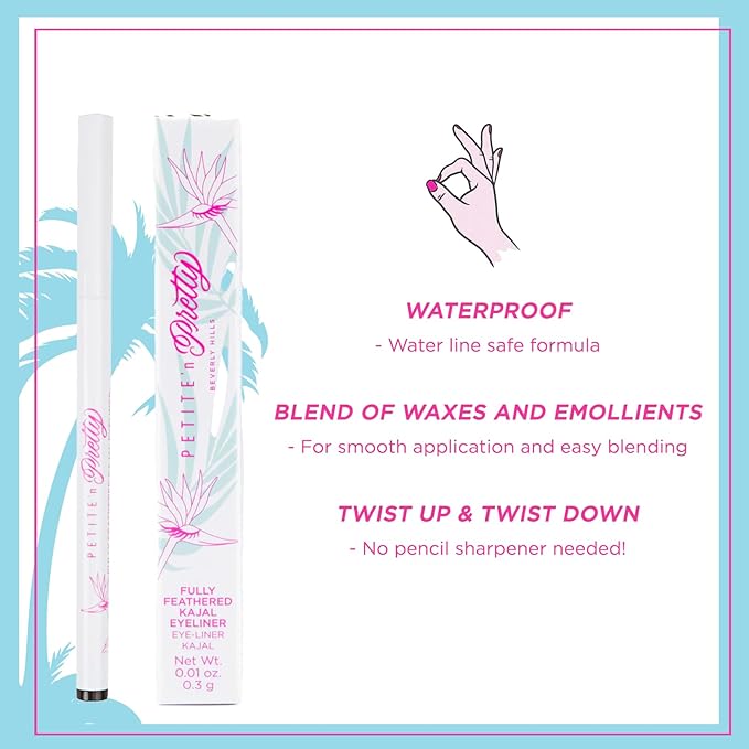 Petite 'n Pretty Eye Makeup Set for Kids - Makeup for Tweens & Teens - Fully Feathered Volumizing Mascara, Eyeliner, Made in the USA, w/Gift Bag-VivaGrace Women