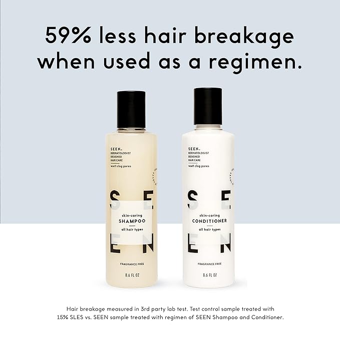 SEEN Shampoo Eco-Refill, Fragrance Free - Non-Comedogenic & Sulfate-Free Hair Shampoo- Dermatologist-Developed - Safe for Sensitive, Eczema & Acne Prone Skin-VivaGrace Women