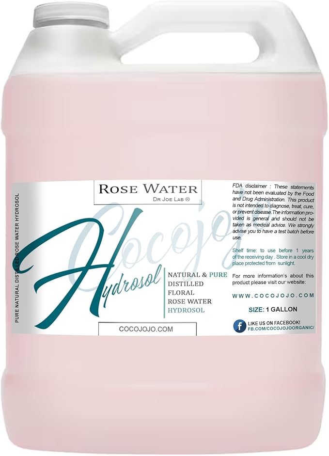 Rose Hydrosol Spray Cleansing Non GMO Facial Toner for Face Body Locs Rose Water Hydrating Face Mist, for Hydration Pure & Natural Hydrosol for All Skin Types - COCOJOJO - Bulk 128 OZ - 1 Gallon-VivaGrace Women