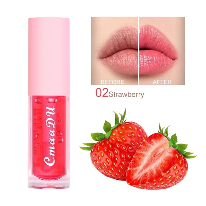 6Pcs Hydrating Lip Oil Set,Fruity Color Changing Lip Glaze Plumping Lip Glow Oil Transparent Moisturizing Tinted Lip Balm Long Lasting Nourishing Repairing for Dry Lip (A)-VivaGrace Women