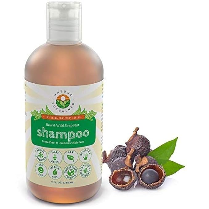 Natural Shampoo - Organic, Raw & Wildcrafted with Probiotics, Hypoallergenic Natural & Sulfate Free Shampoo for Sensitive Scalp, Dry Hair, Dandruff, Eczema & Psoriasis, 9oz, Original-VivaGrace Women