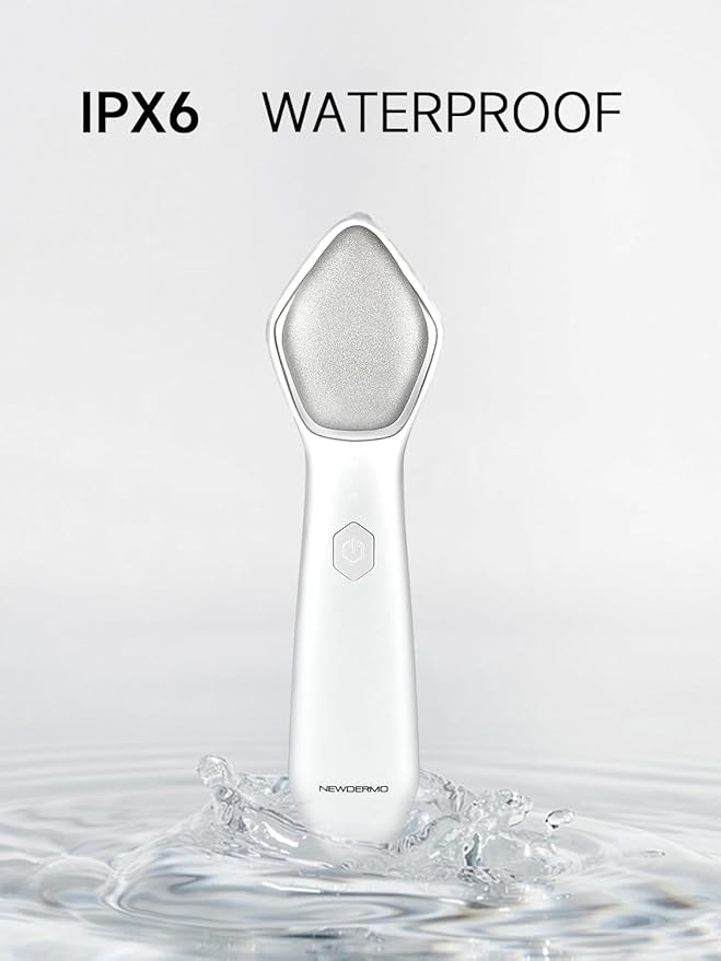 NEWDERMO Microdermabrasion Machine Pro, Large Diamond Electric Microdermabrasion Wand Tool With 3 Levels Frequency for Face Body Exfoliate Skin Care(White)-VivaGrace Women