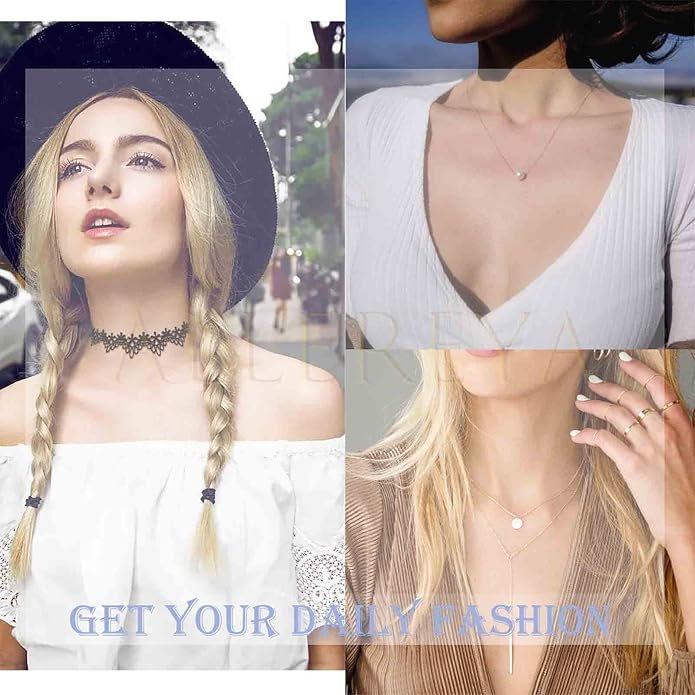 Vintage Seed Bead Choker Necklace Pearl Choker Necklace Colorful Star Heart Necklace Cute Rainbow Necklace Chain Jewelry for Women-VivaGrace Women