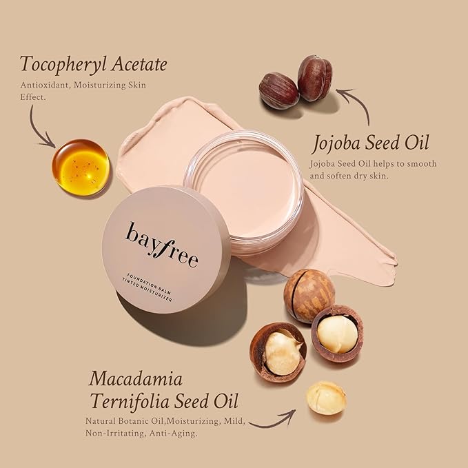 Foundation Balm, Matte Full Coverage Cream Foundation, Mature Skin Foundation, Creamy, Waterproof, Lightweight Face Makeup, 0.99 oz (FAIR)-VivaGrace Women