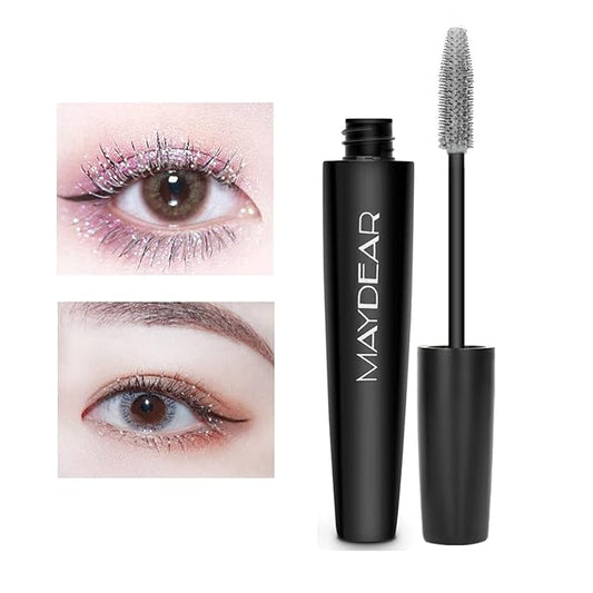 Maydear Silver Colored Mascara – Waterproof, Long Lasting, Smudge-Proof, Fast-Drying Lengthening Mascara for Party & Stage Make-VivaGrace Women