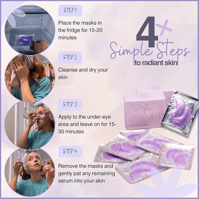 Under Eye Masks (20 Pairs) Collagen & Hyaluronic Acid - Reduce Wrinkles, Dark Circles, Puffy Eyes, Bags, Anti Aging Patches & Face Moisturizer Sensitive Skin Safe- Mothers Day-VivaGrace Women