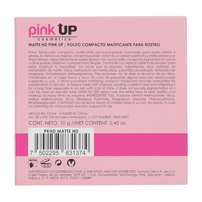 Matte HD Compact Powder Mattifying| Make up| Setting Powder| Pressed Powder | Face Make Up| For Combination Skin|Controls shine on facial skin| Model PKHD-VivaGrace Women