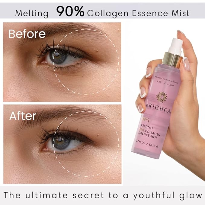 Melting 90% Collagen Essence Mist (2.7 Fl Oz) | Anti Aging, Renew Skin Cells and Protect Skin Barrier with 90% Marine Collagen and TriAqua Mender™-VivaGrace Women