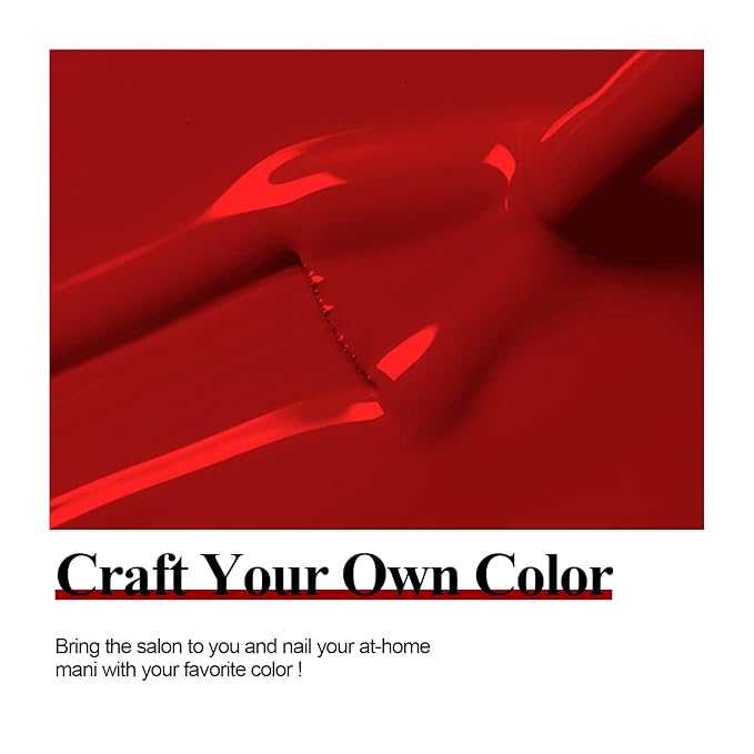 Imtiti Red Gel Nail Polish, 1 Pcs 15ml FireBrick Color Soak Off LED Long-Lasting Nail Gel Polish Nail Art Starter Manicure Salon DIY at Home, 0.5 Fluid Ounces