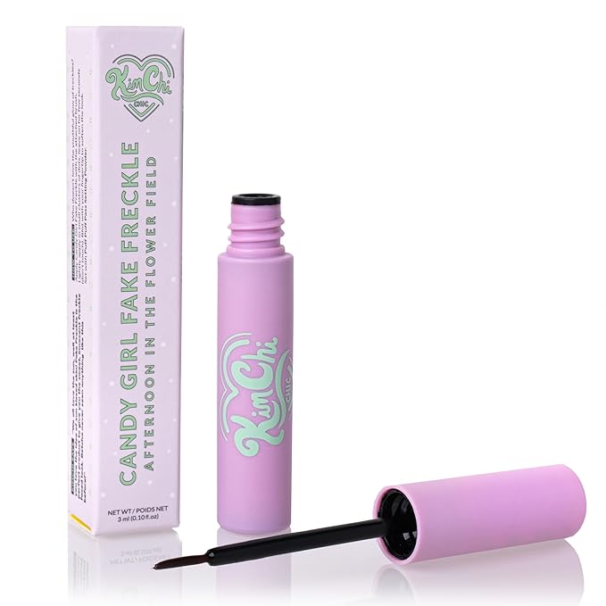 KimChi Chic Beauty Candy Girl Fake Freckle Pen, Natural-Looking and Fast-Drying Faux Freckles Face Makeup, Afternoon In The Flower Field Red-Brown Shade, 0.10 fl oz-VivaGrace Women