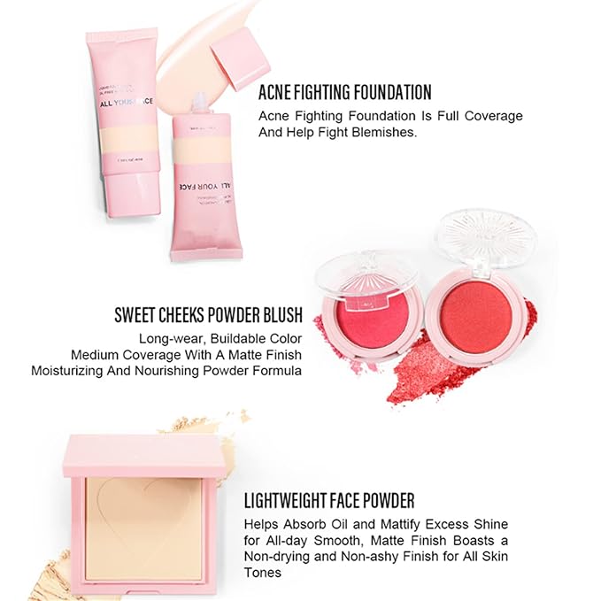 All In One Makeup Kit,Makeup Gift Set for Women Beginners,20 Colors Eyeshadow Palette, Lipstick, Eyebrow Pencil, Eyeliner & Mascara, Concealer Foundation Makeup Kit for Girls.-VivaGrace Women