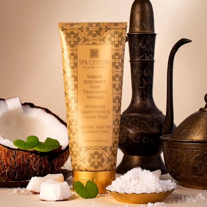 SPA CEYLON Virgin Coconut Hair Treatment Masque | Deep Conditioning | Hair Repair | 100% Vegan & Vegetarian | Best for Dry, Very Dry & Unruly Hair-VivaGrace Women