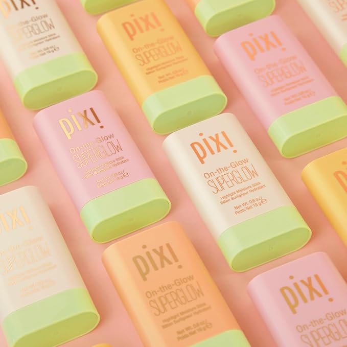 Pixi On-the-Glow SuperGlow - GlidedGold, Hydrating Gel-Cream Highlighter with Ginseng, Aloe Vera & Fruit Extracts, For Cheeks & Brow Bones, 19g / 0.6oz, Paraben-Free, Luminous Natural Highlight-VivaGrace Women