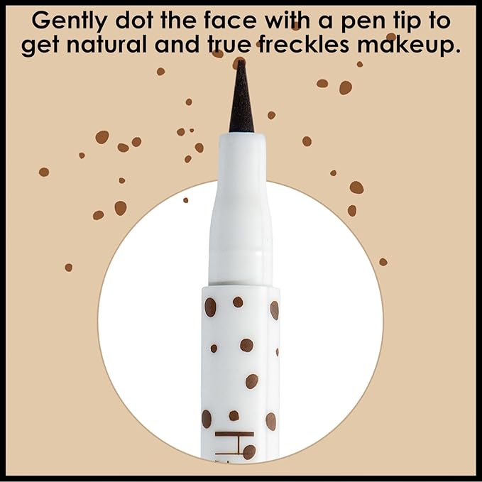 Freckle Pen Waterproof 2 Colors,Natural Lifelike Faux Face Freckle Makeup Pen,Magic Freckle Color,Waterproof Longlasting Soft Small Sopt Pen,For Natural Effortless Sunkissed Skin Makeup(2packs)-VivaGrace Women