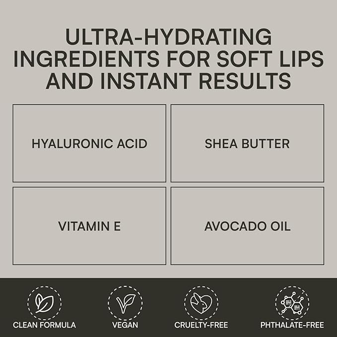 Vanilla Lip Balm - Soothing and Hydrating Lip Balm for Men and Women - Infused with Hyaluronic Acid, Shea Butter and Vitamin E - 30g-VivaGrace Women