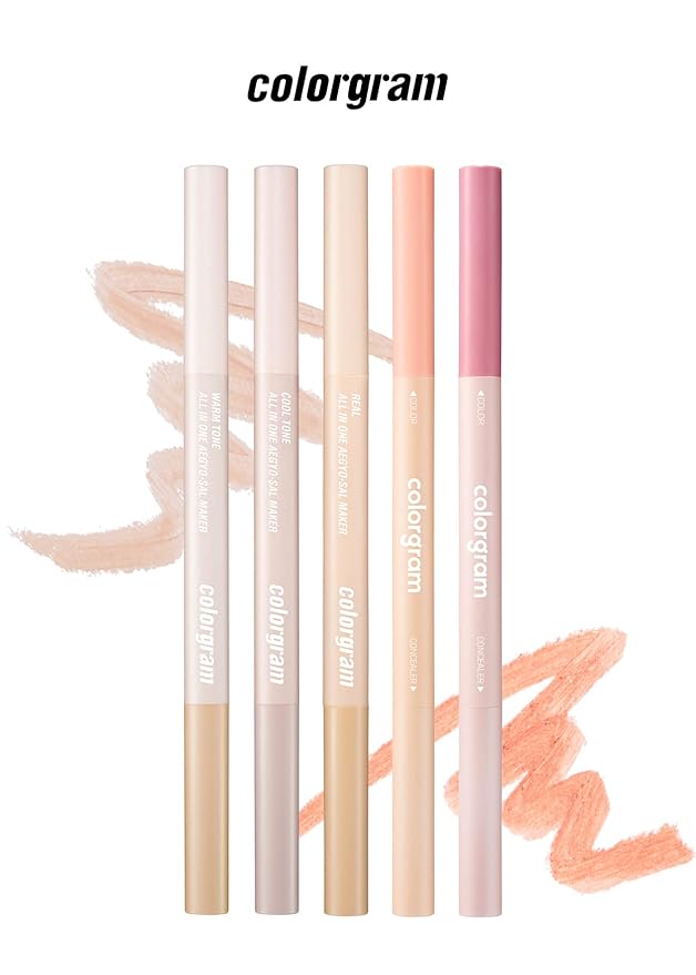 COLORGRAM Under Eye Highlighter Stick - 04 Peach | Silky-Smooth Long-Lasting Highlighter & Contouring Stick for Smudge-Proof, Shining Daily Makeup | K-Beauty Face Highlighters & Luminizers-VivaGrace Women