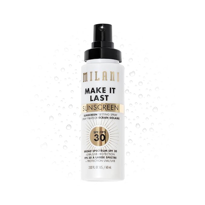 Milani Make It Last Sunscreen - Sunscreen Setting Spray with SPF 30 - Makeup Primer and Setting Spray with SPF30 Sunscreen, Long Lasting Makeup Finishing Spray-VivaGrace Women