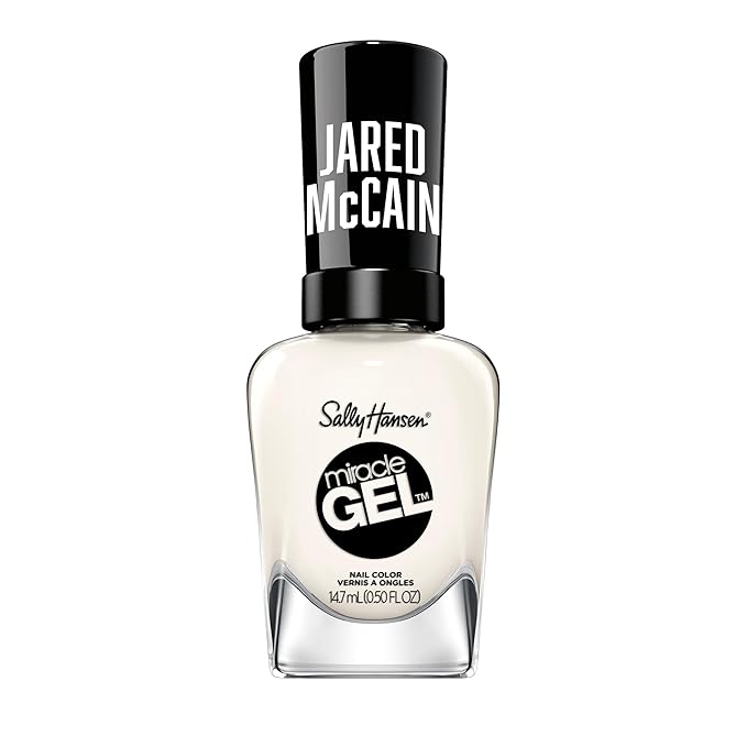 Sally Hansen Miracle Gel™ x Jared McCain, Net Neutral, Long Lasting, Gel-Like Formula, No UV Lamp Needed, White Nail Polish