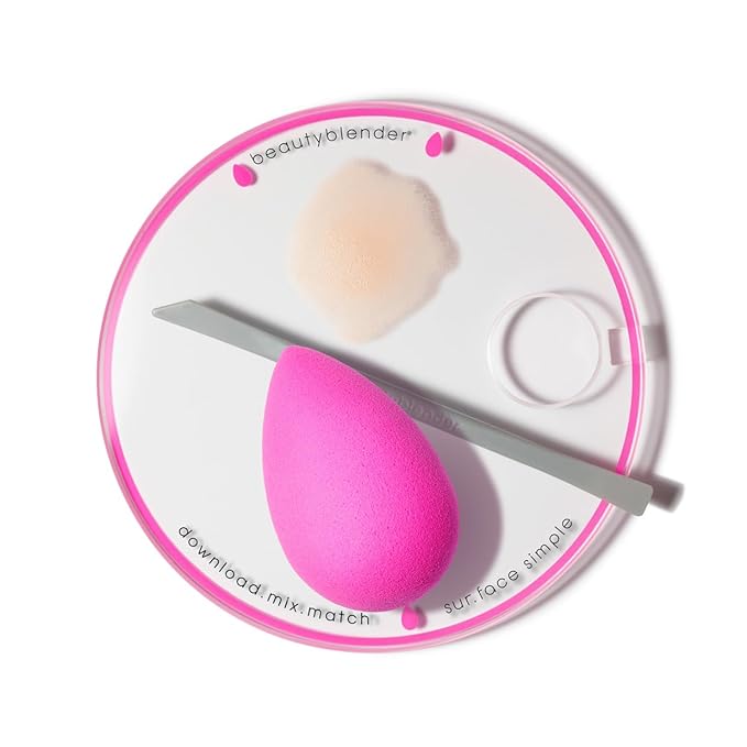Beautyblender® | Surface Simple Portable Clear Beauty Blender Makeup Mixing Palette, Mix and Match Foundations and Creams, Includes Mixing Makeup Wand-VivaGrace Women