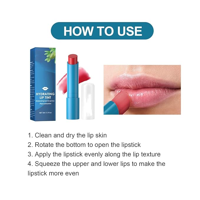3PCS Lip Tint Hydrating, Lip Balm Hydrating, Tinted Lip Balm Moisturizing, Non-Sticky And Long-Lasting, Moisturizing,Sheer Strength Hydrating Lip Tint-VivaGrace Women